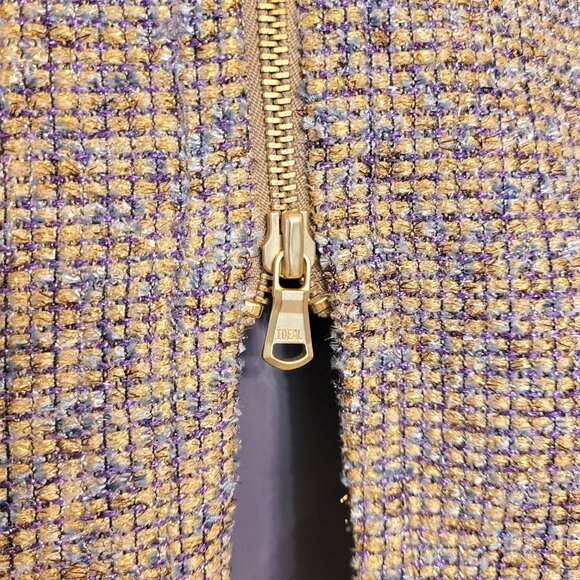 J. Crew Metallic Sparkle Tweed Zipper Skirt - Picture 7 of 11